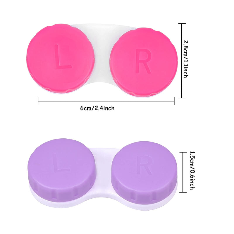 [Australia] - Jinlaili 20PCS Travel Contact Lens Cases, Portable Contact Lens Holder, Box Left/Right Eyes Contact Lens Container, Mini Box Container Leak Proof Eye Contact Case for Travel Home, 4 Colors 