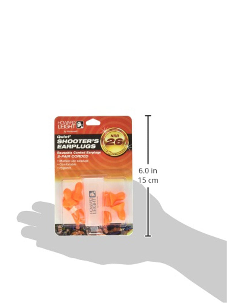 [Australia] - Howard Leight by Honeywell Quiet Corded Reusable Shooting Earplugs, 2-Pairs (R-01522) , Orange 