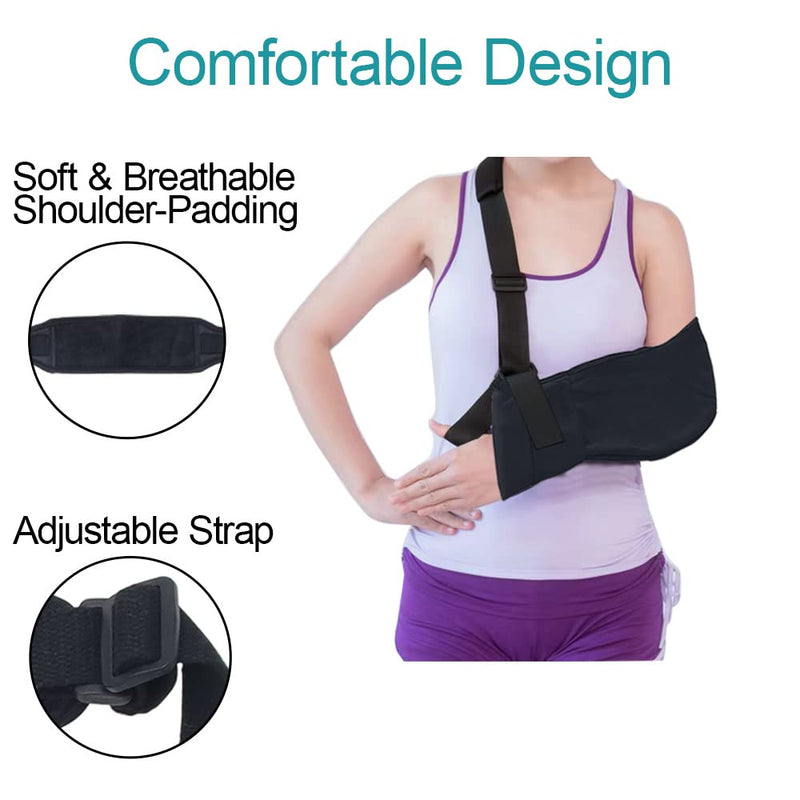 [Australia] - Japard Arm Sling for Shoulder Injury Shoulder Immobilizer Elbow Support Wrist Wraps, Ergonomically Designed Medical Sling for injury, Women & Men 