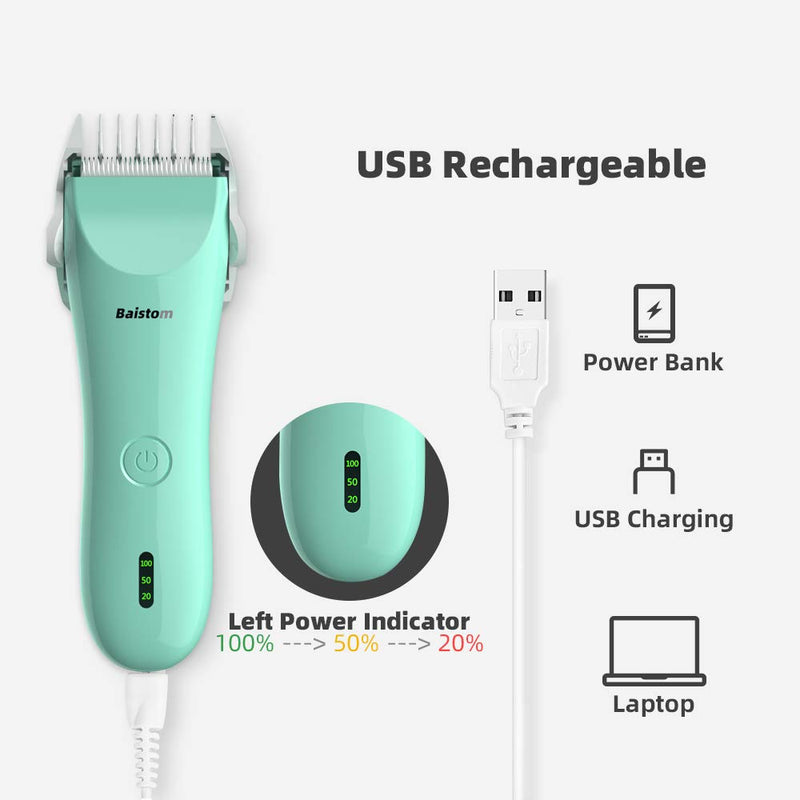 [Australia] - Baby Hair Clipper, Quiet Hair Trimmer for Kids and Children, Waterproof Rechargeable Cordless Haircut Kit for kids 