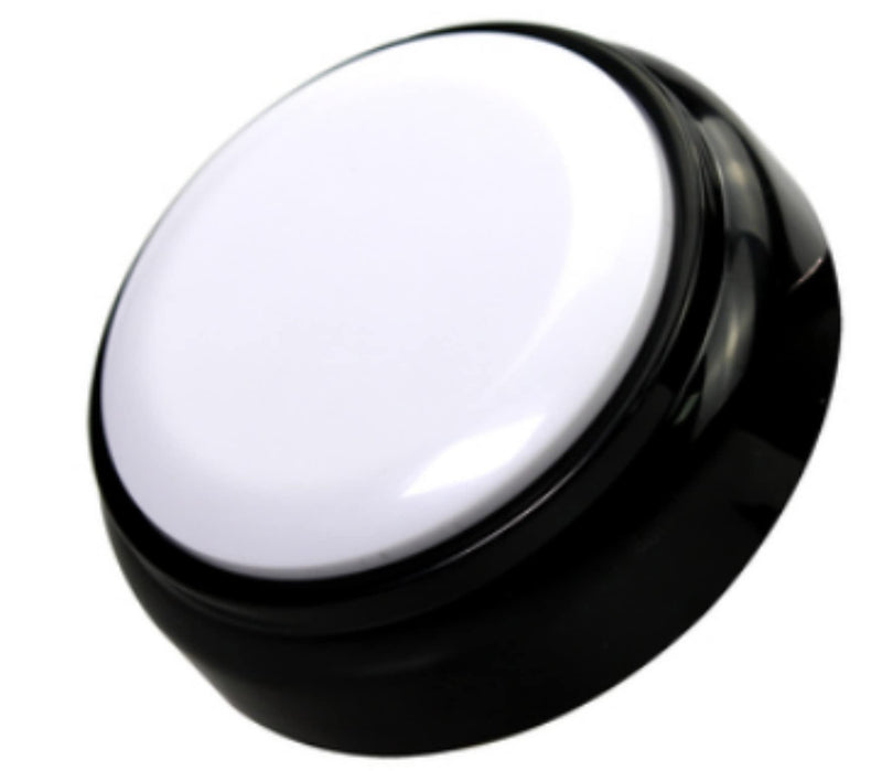 [Australia] - Bejamy Talking Alarm Clock for The Blind, Talking Clock for Low Vision & People Visually Impaired, Talking Clock as Gift for Mother & Father, Seniors & Elderly People (White Button) White Button 