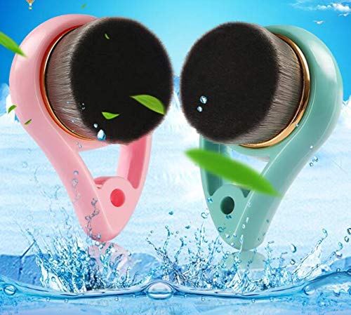 [Australia] - 1PCS Beauty Brush Comma Shape Hangable Bamboo Charcoal Soft Bristles Deep Pore Cleaning Gently Brushes Massages the Skin Exfoliate Face Cleanser Cosmetic Beauty tools Color Random 