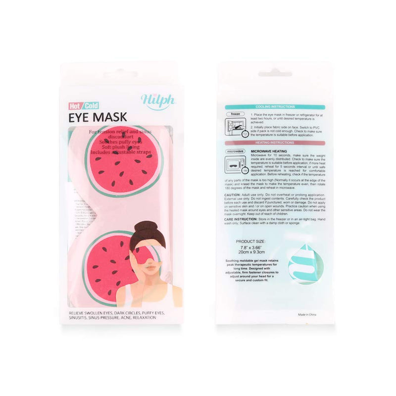 [Australia] - Hilph Cooling Gel Eye Mask for Puffy Eyes, Reusable Hot Cold Therapy Eye Mask for Dark Circles, Migraine, Swollen Eyes, Dry Eyes, Headache Relief, Sinus Pain (Pink) Pink 