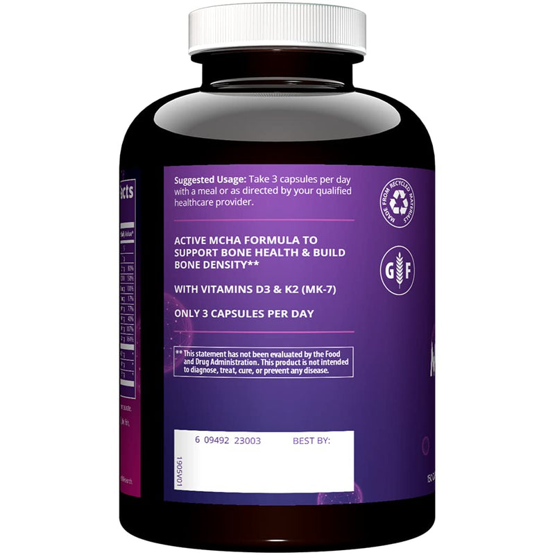 [Australia] - MRM Nutrition Bone Maximizer® III | with MCHA + Vitamin D3 + Vitamin K2 | Bone Health | High Potency | Key Vitamins and Minerals for Bones | 50 Servings 