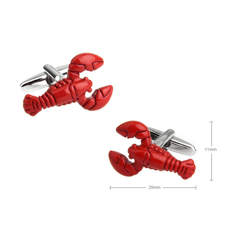 [Australia] - Lobster Cufflink Seafood Creature Sea Marine Life Red Fish 