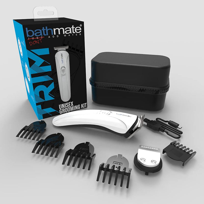 [Australia] - BathMate Trim Mens Shaver, Body Groomer & Groin Hair Trimmer, Balls Trimmer & Hair Clippers, Rechargeable Built-in Battery, Skin Safe Male Hygiene Razor 