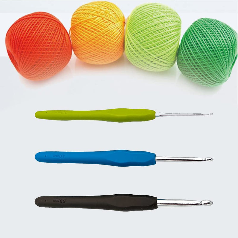 [Australia] - Rochet Needle Set, 3 Pcs Multicolor Aluminum Knitting Needles, Crochet Hooks Set for Beginners or Professionals 