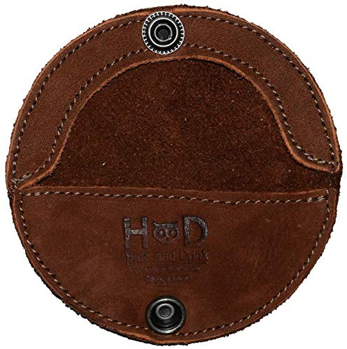 [Australia] - Hide & Drink, Rustic Leather Moon Coin Case, Handmade - Swayze Suede 