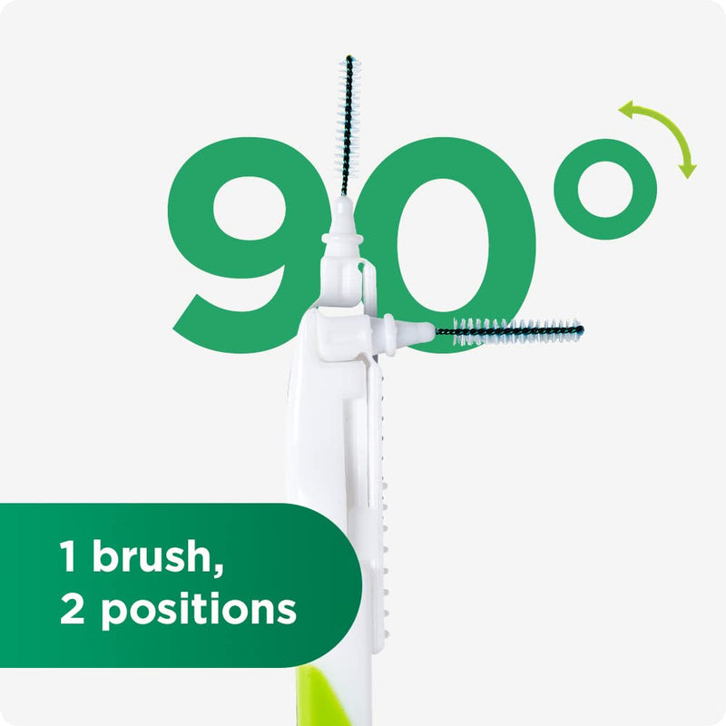 [Australia] - GUM BI-Direction interdental Brushes / Longer Handle for Easy and Thorough Cleaning of The interdental Spaces / 3 x 6 Pieces (0.9 mm) 0.9mm 
