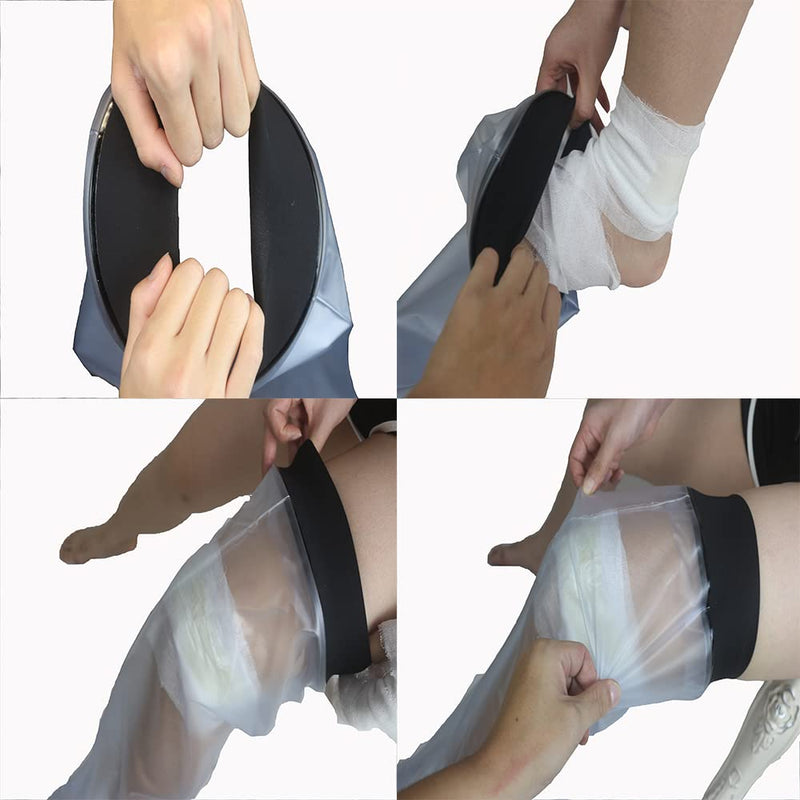 [Australia] - Waterproof Leg Cast Cover for Shower,Bath-Reusable Leg Waterproof Protector Keep Cast and Bandage Dry-Adult Half leg-66cm Adult Short Leg 
