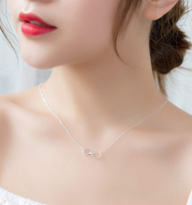 [Australia] - Dtja Tiny Heart Star Moon Cross Infinity Love Pendant Necklace for Women Girls Kids 925 Sterling Silver 14K Gold Plated Simple Mini Cute Petite Choker Tassel Chain Minimalist Jewelry Set 