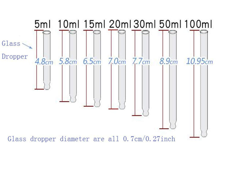 [Australia] - Ericotry 12PCS 20ml 0.67oz Empty Refillable Amber Glass Essential Oil Bottle Vial Container with Glass Pipette Dropper For Essential Oils other Liquids Pack of 12 