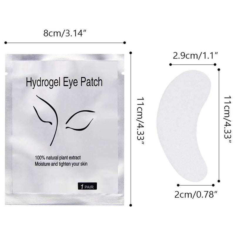 [Australia] - Yorgewd 100 Pairs Under Eye Gel Pads Eyelash Extension Pads Lints Free Eyelash Patches for Pro Salon & Individual Eyelash (100 Pairs) 