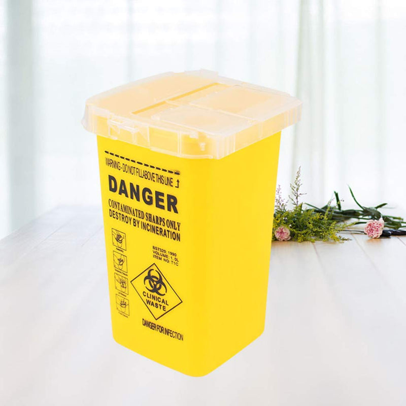 [Australia] - DOITOOL Container Needle Disposal Box Tattoo Medical Disposal Container Sharps Container Waste Box for Tattoo Supplies Yellow 