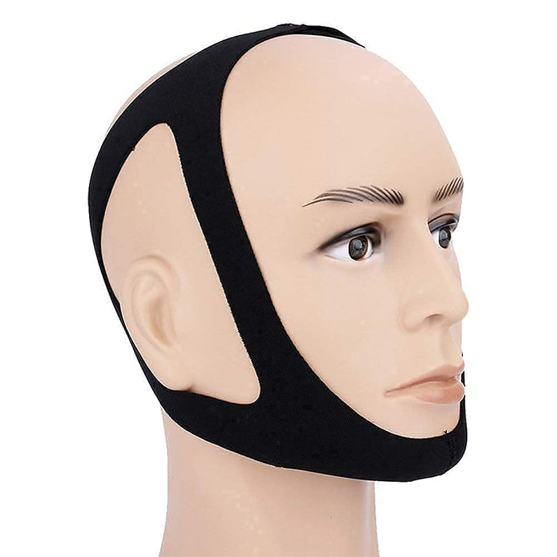 [Australia] - IBLUELOVER Anti Snoring Chin Strap,Stop Snore Chin Strap Snore Stopper,Professional Breathable Anti Snore Devices Adjustable Snoring Solution Belt Stop Snoring Aid for Men Women CPAP Users Black 