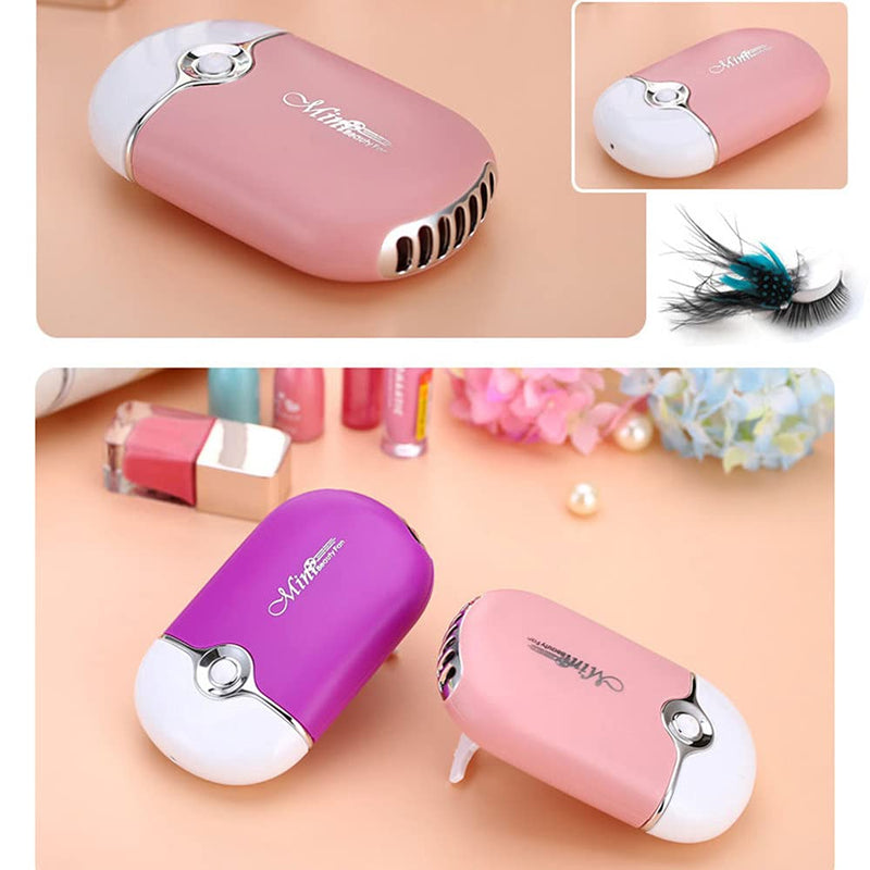 [Australia] - Aussido Mini Eyelash Fan Air Conditioning USB Rechargeable Portable Fan for Eyelash Extension Dryer（Black) Black 