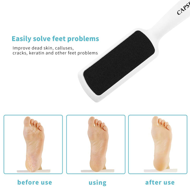 [Australia] - 4 Pcs Pedicure Foot Rasp Foot File Callus Remover Dead Skin & Double-Sided Foot Scrubber Foot Files Kit Heel Scraper Foot Scrub Care Tool to Remove Rough Cracked Corns Smoothing Hard Skin 4 Count (Pack of 1) 