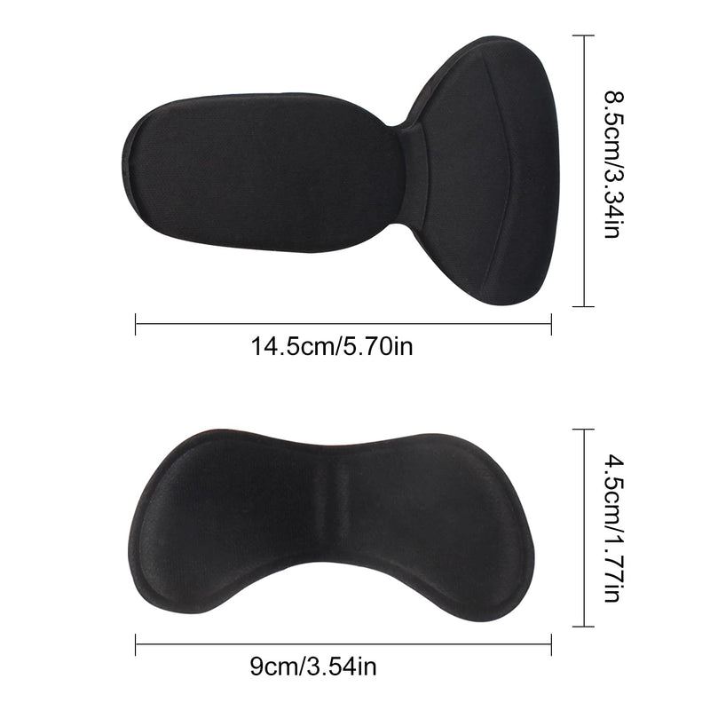 [Australia] - Zeayebsr Heel Cushion Inserts,Heel Grips Shoe Pads,Self Adhesive Heel Cushion,Anti-Slip Shoe Pads for Loose Shoes Too Big Inserts Grips Liners Heel Blister Protectors for Women Men 4 Pairs 