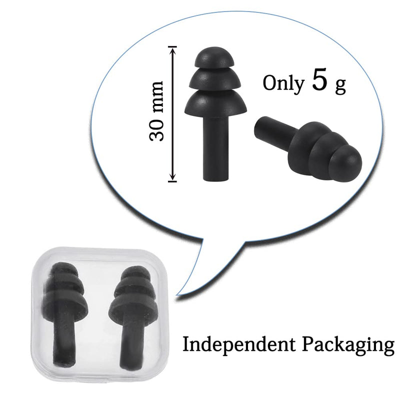 [Australia] - DFsucces 6 Pairs Silicone Ear Plugs Multi Colour Anti-snoring Boxed Anti-Noise Earplugs Noise-isolating and Noise-Cancelling for Sleep, Snoring, Work or Travel A 