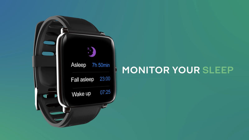 [Australia] - 3Plus Smart Watch Built-in Fitness Tracker with Heart Rate and Blood Oxygen Monitor,Sleep Monitor Waterproof Smartwatch HD Color Touchscreen for Men Women Compatible with iPhone & Android Vibe Lite-Black 