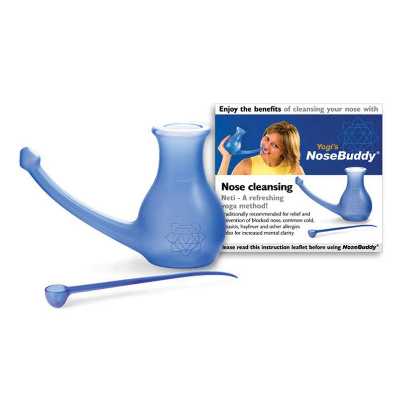 [Australia] - Yoga-Mad Nosebuddy | The Ultimate Neti Pot | 0.5L Volume | Measuring Spoon Included | Lightweight and Durable PP Material | 3 Colours Available Blue 
