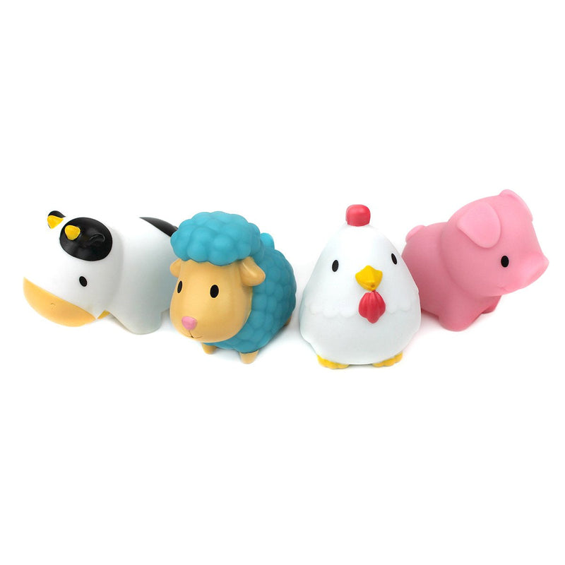 [Australia] - Munchkin Floating Farm Animal Themed Rubber Bath Squirt Toys for Baby - Pack of 4 4 pack 