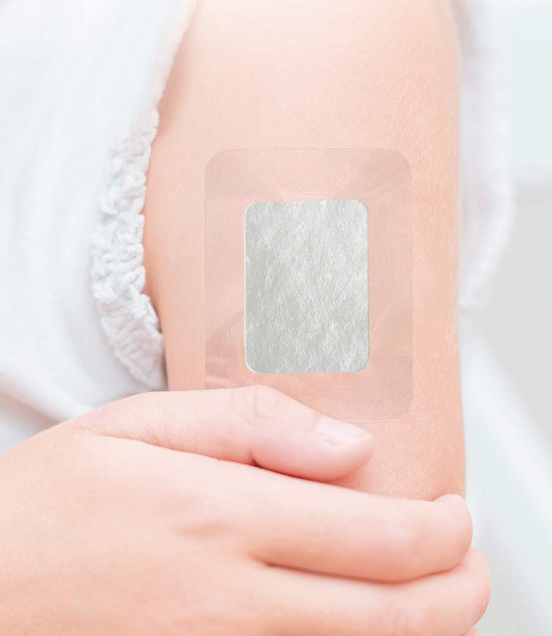 [Australia] - Medrull Sterile Wound Dressing Waterproof Ultra Pore 25 Pieces Acrylic Transparent Sensitive Adhesive Film Plaster Size 9x15 cm Cotton Pad Size 5x9 cm 