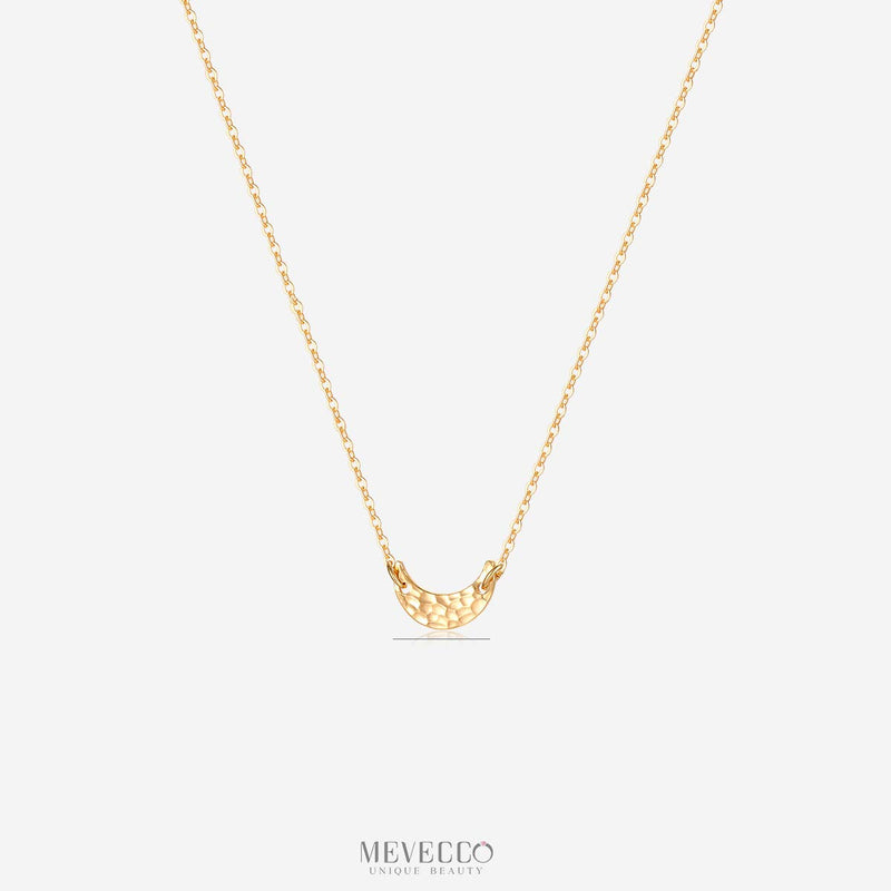 [Australia] - Mevecco Gold Dainty Heart Necklace for Women 18K Gold Plated Delicate Gold Heart Choker Long Necklace for Women Moon 