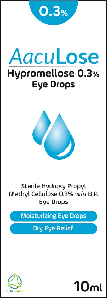 [Australia] - AacuLose Eye Drops to moisten Dry Eyes with 0.3% Hypromellose, Eye Drops for Long Lasting Relief, Lubricant for Dry Eyes (10ml – Pack of 1) 