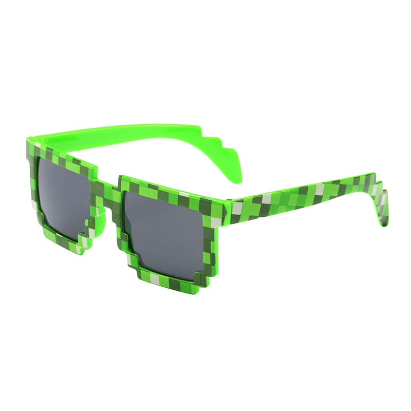 [Australia] - kilofly 10pc 8-Bit Pixel UV Protect Gamer Sunglasses Adult Kids Party Favors Green & Blue & Purple 