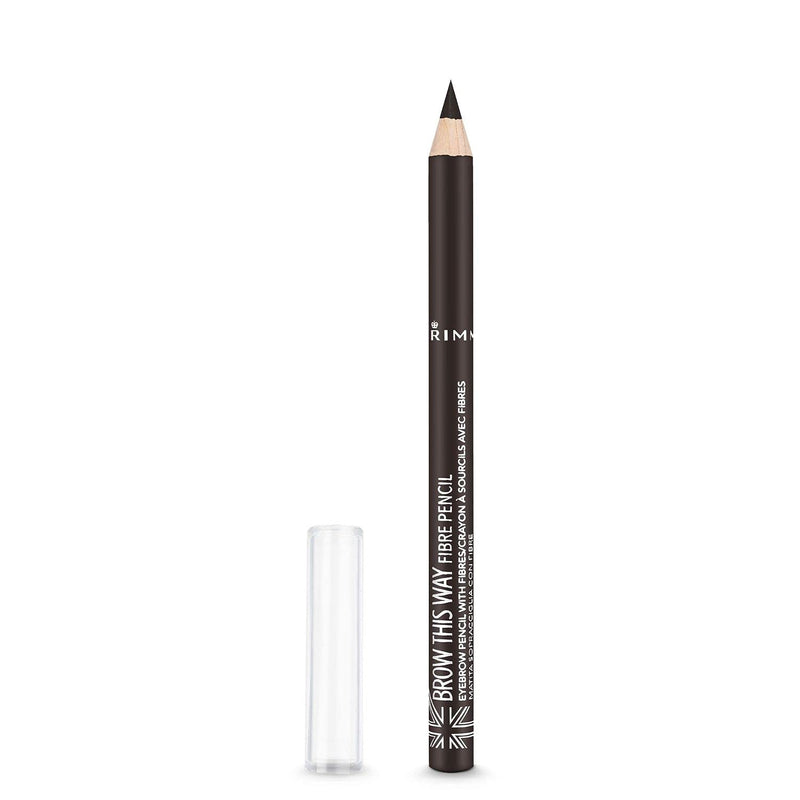 [Australia] - Rimmel London Brow This Way Fibre Pencil, Softly Defines and Thickens Eyebrows, Dark, 1.1 g 