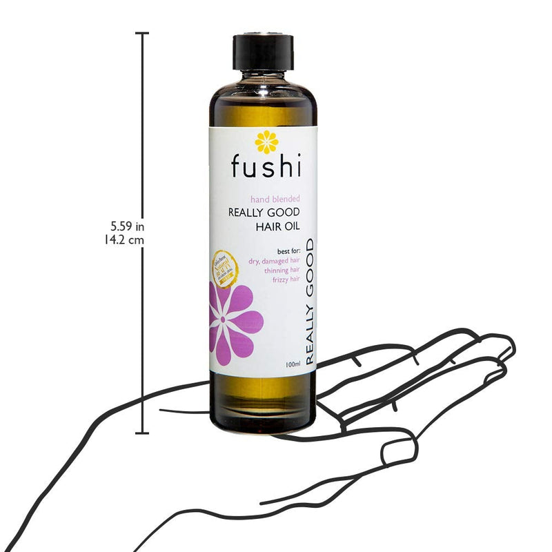 [Australia] - Fushi Really Good Hair Oil 100 ml | Rich in Antioxidants | Best for Dry & Damage Hair, Thinning Hair, Frizzy Hair | Ethical & Vegan Society Approved | Manufactured in the UK 