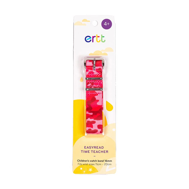 [Australia] - EasyRead Time Teacher WS-PC Children's Watch Strap, Pink Camo 