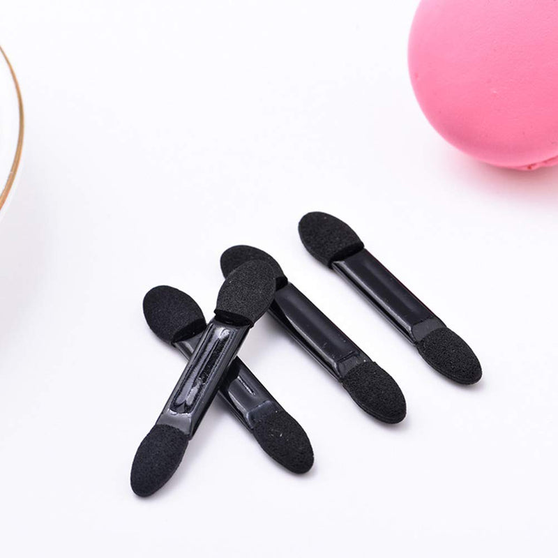 [Australia] - 50pcs Sponge Eyeshadow Brush Black Double Sided Eyeshadow Applicator Disposable Makeup Brush for Home and Salon 50pcs 