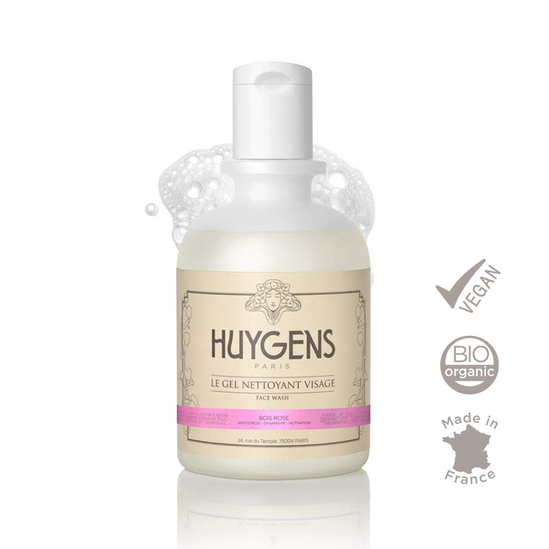 [Australia] - Bois Rose Regenerating Face Wash HUYGENS - Infused with Rosewood & Lavender Essential Oils - Vegan, Organic & Natural - Made In France - 250 ml 