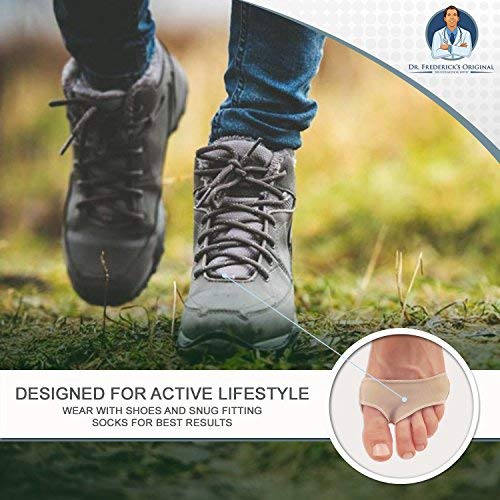 [Australia] - Dr. Frederick's Original Gel Pad Metatarsal Sleeves - 2 Pieces Metatarsal Pads for Forefoot Pain - Metatarsalgia, Morton's Neuroma, Plantar Warts, Corns and Sesamoiditis - Small | W4.5-6.5 