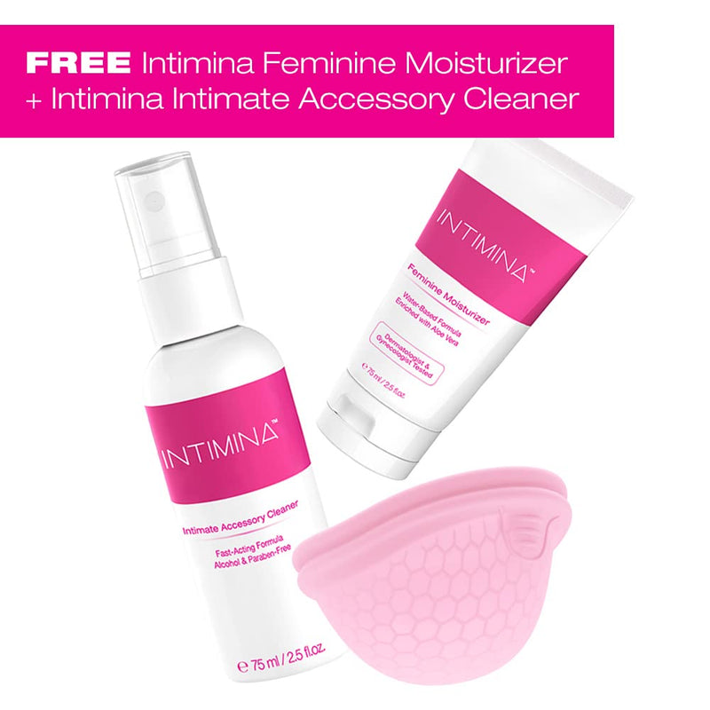 [Australia] - INTIMINA Bundle: Ziggy Cup 2 A + Free Intimina Feminine Moisturizer + Free Intimina Intimate Accessory Cleaner 