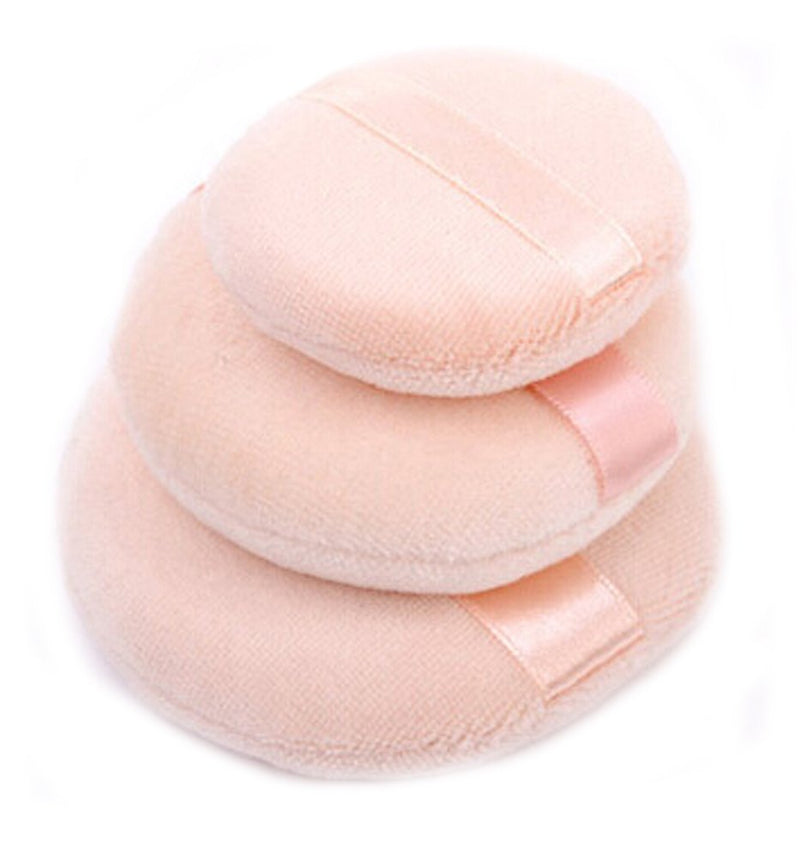 [Australia] - Ewanda store 3Pcs Round Body Face Facial Makeup Cosmetic Powder Puff Soft Sponge(Large+Medium+Small) 