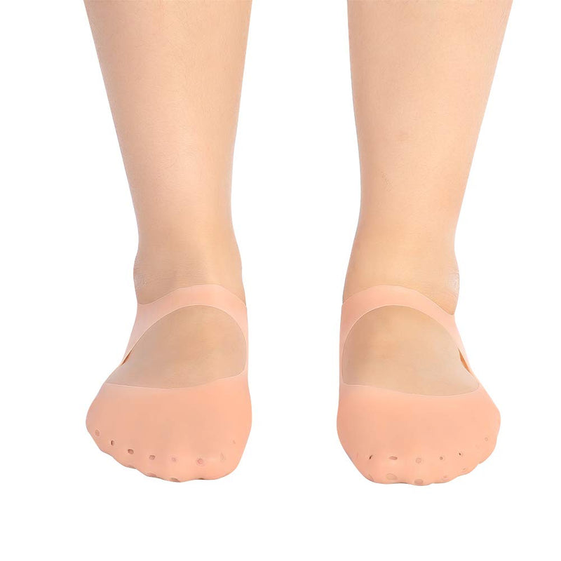 [Australia] - 2pcs Moisturizing Silicone Sock, Silicone Moisturizing Socks for Women and Men Foot, Non-slip Silicone Socks, Anti-split Moisturizing Socks, Protect Foot Care Tools(L-meat) L Meat 