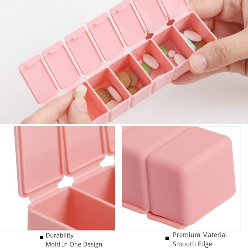 [Australia] - Vamotto 3 Pcs Weekly Pill Organizer and Pill Splitter Cutter, 7 Day Pill Box Travel Portable Pill Case Container for Pills,Vitamin, Fish Oil and Supplements 