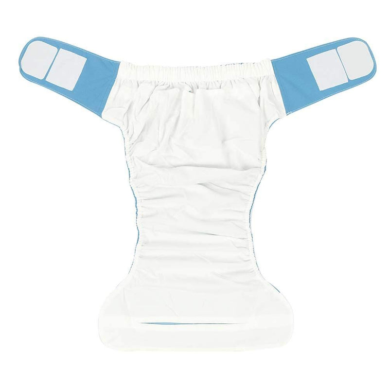 [Australia] - Adult Cloth Diaper, Waterproof & Reusable Elderly Incontinence Protection Nappies Underwear with Maximum Absorbency for Men or Women, Waist: 19.7-49.9inch(Blue) Blue 