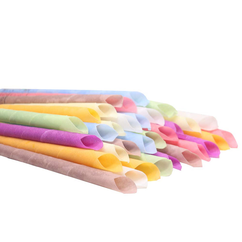[Australia] - 32PCS Ear Wax Candle, Ear Cones Candles, Ear Wax Removal, Organic Non-Toxic Cylinders Fragrance Hollow Cone Candles with 16 Protective Disks(8 Colours) 