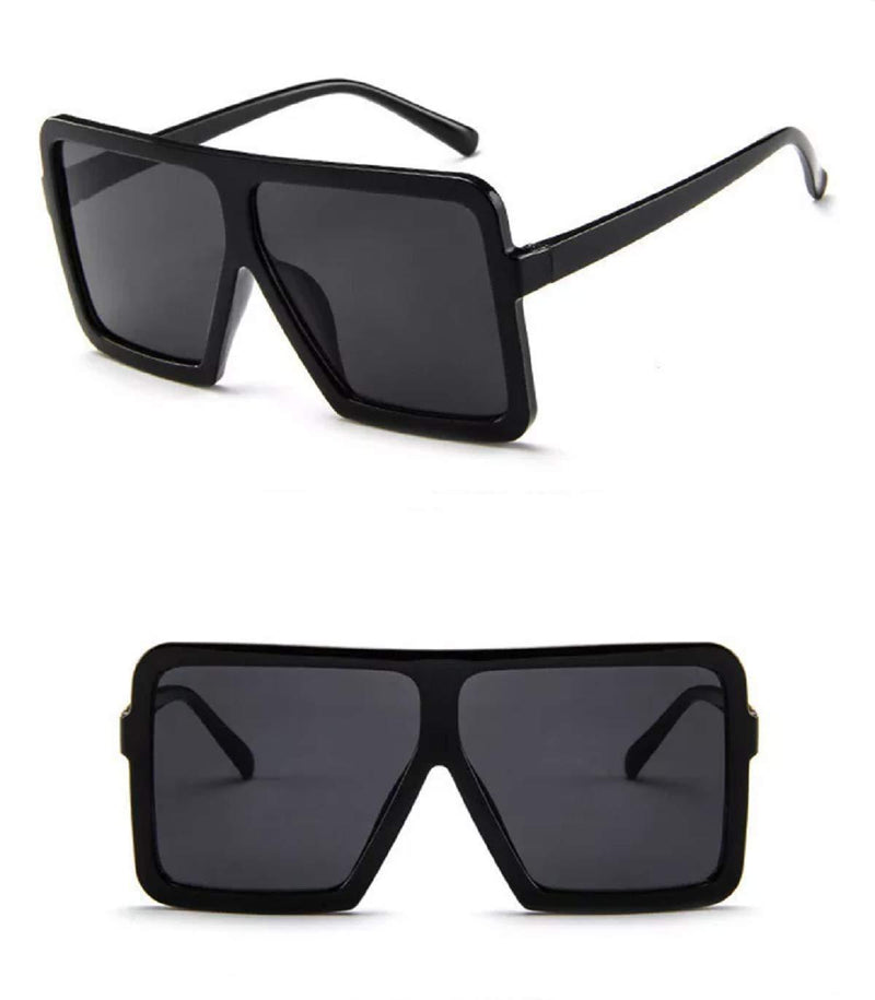 [Australia] - Oversized Sunglasses Trending Women/Flat Top Shield Glasses/Big Square Celeb Retro Vintage 