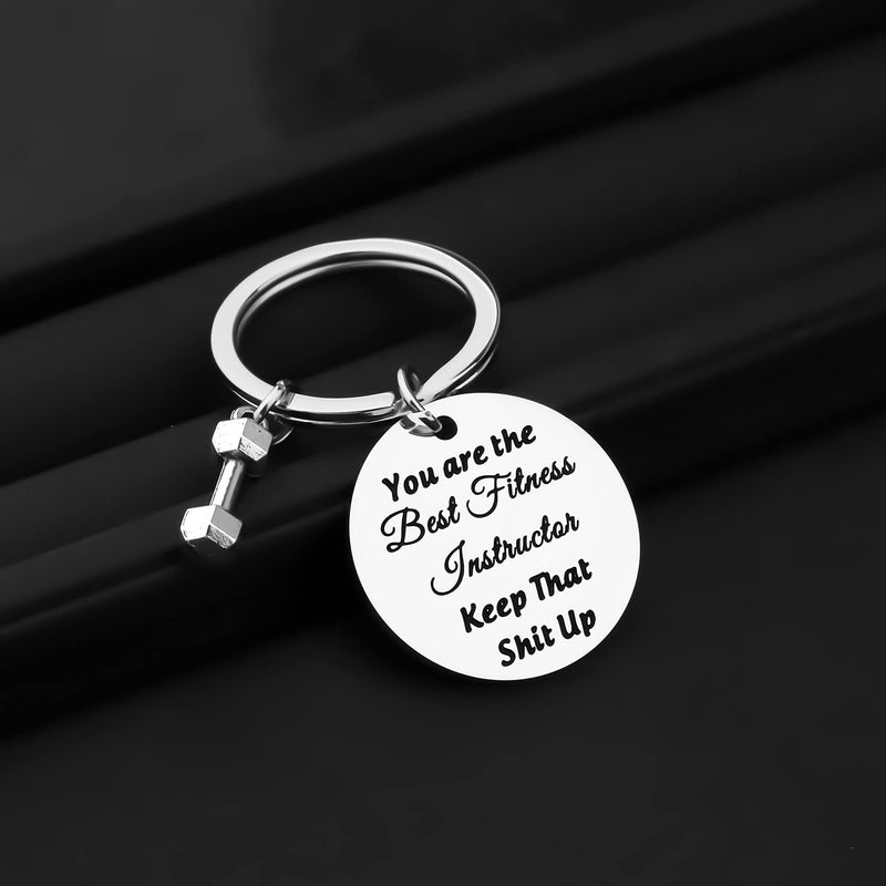 [Australia] - FAADBUK Fitness Instructor Keychain Personal Trainer Gift You are The Best Fitness Instructor Keep That Shit Thank You Gift for Fitness Instructor Fitness Instructor key 