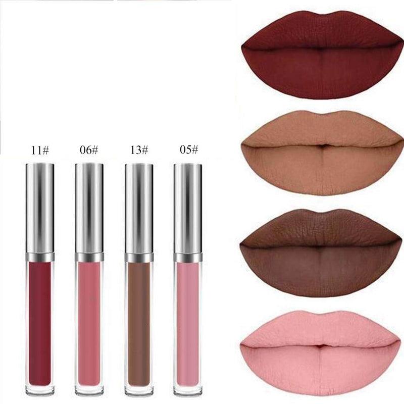 [Australia] - Kisshine Matte Liquid Lipstick Long Lasting Waterproof Colourful Lip Gloss Cosmetics Makeup Gift for Women and Girls Pack of 1 (Brown 11#) Brown 11# 