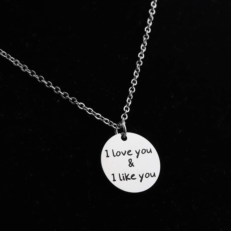 [Australia] - CHOORO Parks and Rec Necklace Leslie Knope Ben Wyatt Quote I Love You and I Like You Necklace love&like you necklace 