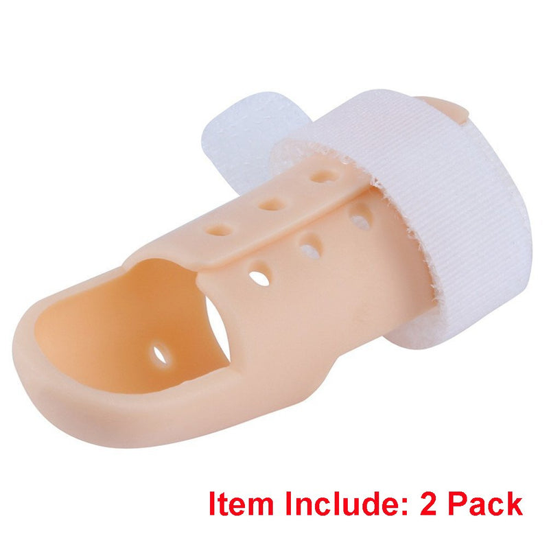 [Australia] - Thinvik [2 Piece] Plastic Mallet Dip Finger Support Brace Splint Joint Protection Injury M Pack(Size2-3-4) 