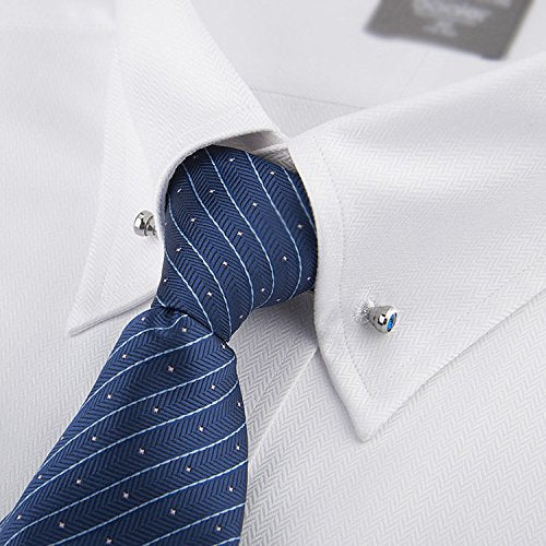 [Australia] - Geek-M Tie Collar Bar Pin Set for Men Rhinestone Fashion Collar Clips 6 Pcs 