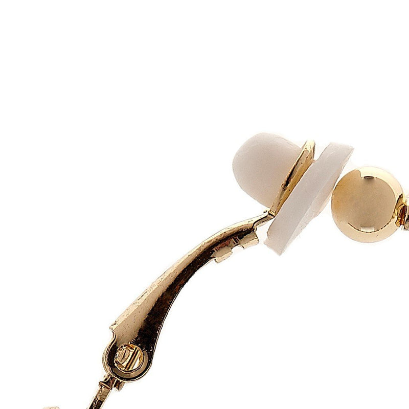 [Australia] - Clip On Earrings - Gold Plated Hoops With Clear Crystals - Karina G 