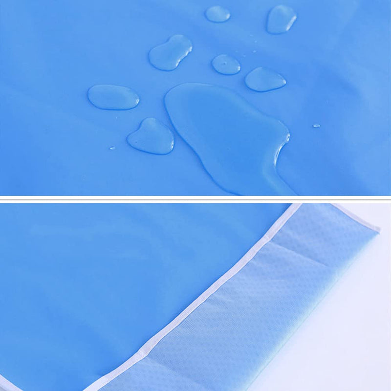 [Australia] - CENPEK Adult Bib Anti-fouling Waterproof Reusable Mealtime Protector with Crumb Catcher Washable Dining Bibs for Men Women Elderly Handicapped Patient Eating Blue 